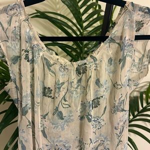 Sheer floral shirt